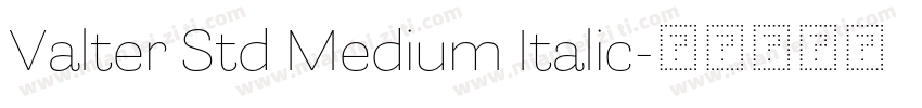 Valter Std Medium Italic字体转换